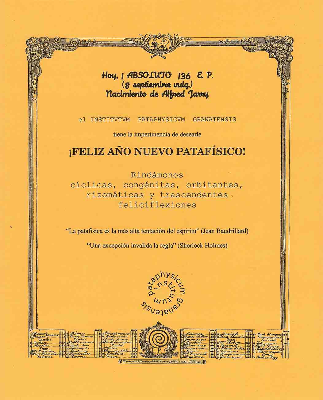 Felicitación Año Nuevo Pataísico